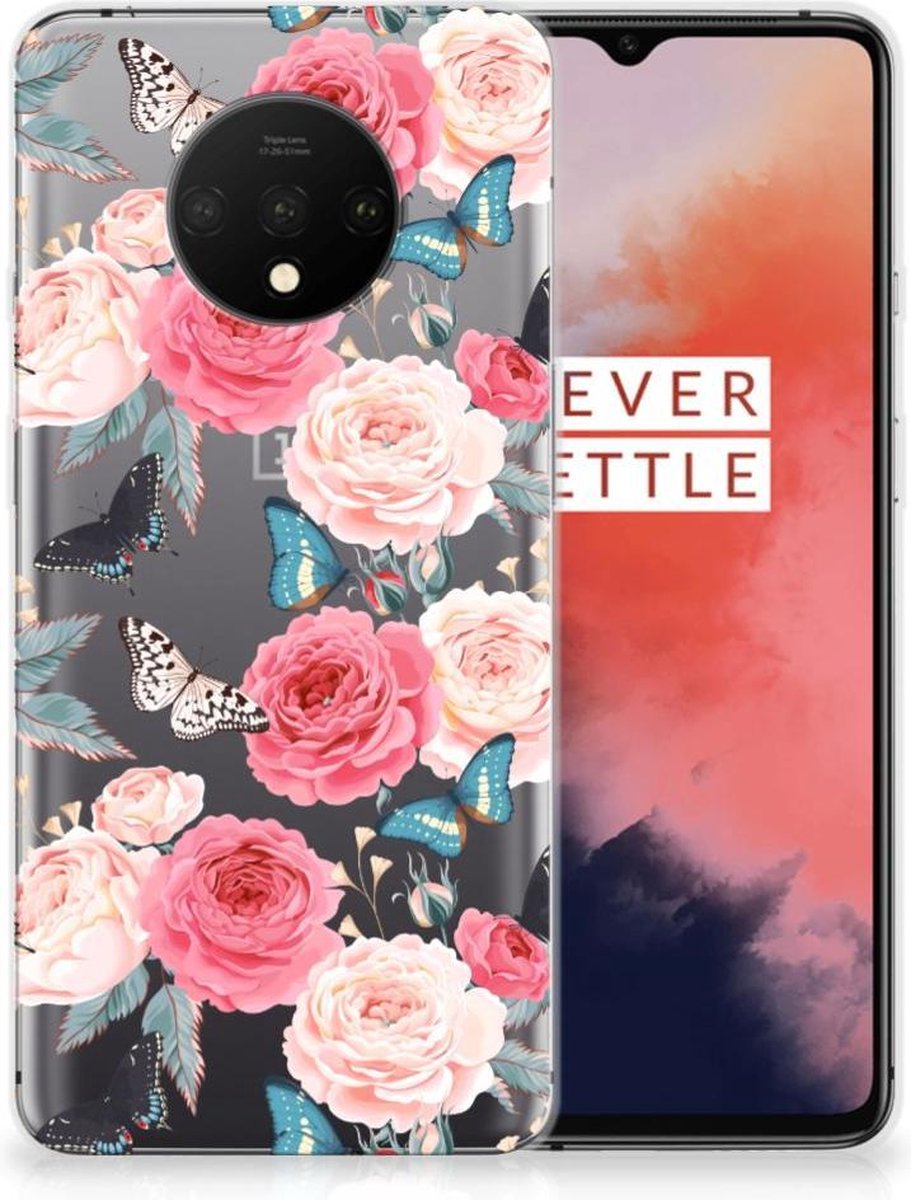 OnePlus 7T TPU Case Butterfly Roses