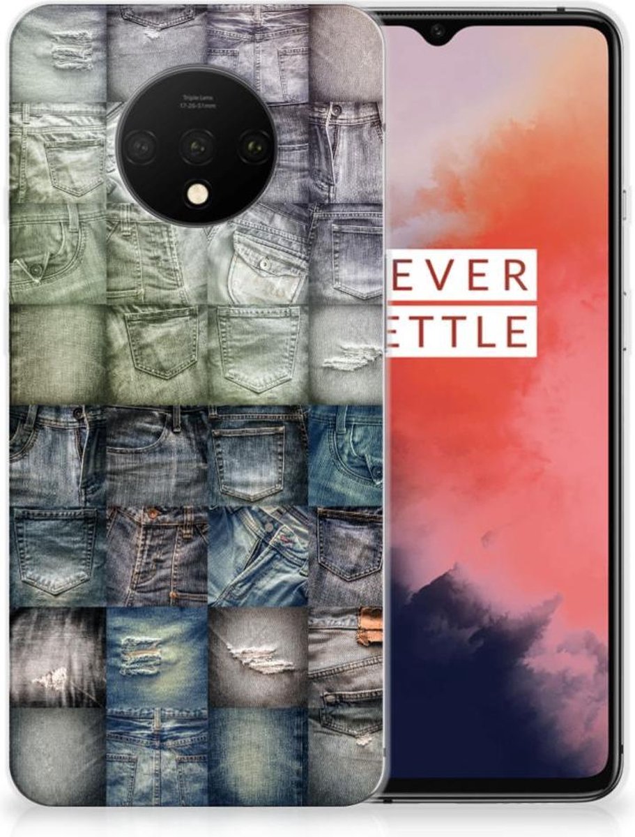 Silicone Back Cover OnePlus 7T Spijkerbroeken