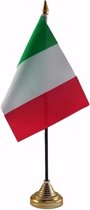 Italie tafelvlaggetje 10 x 15 cm met standaard