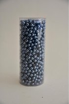 Kerstdecoraties - Koker Kralenketting Plastic Jeans Blauw 8mmx10m