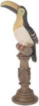Figuren - Toucan On Stand Polyresin  6x9x25cm