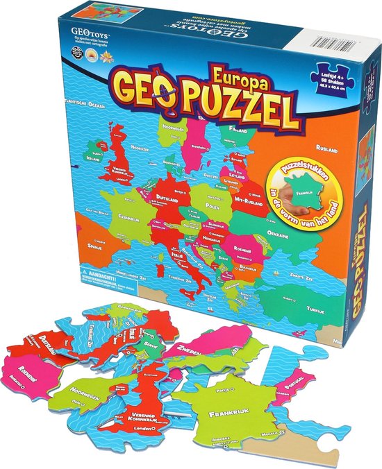 fundament Ministerie Productiviteit GEOToys Geopuzzel Wereldkaart Europa - 58 puzzelstukjes | bol.com