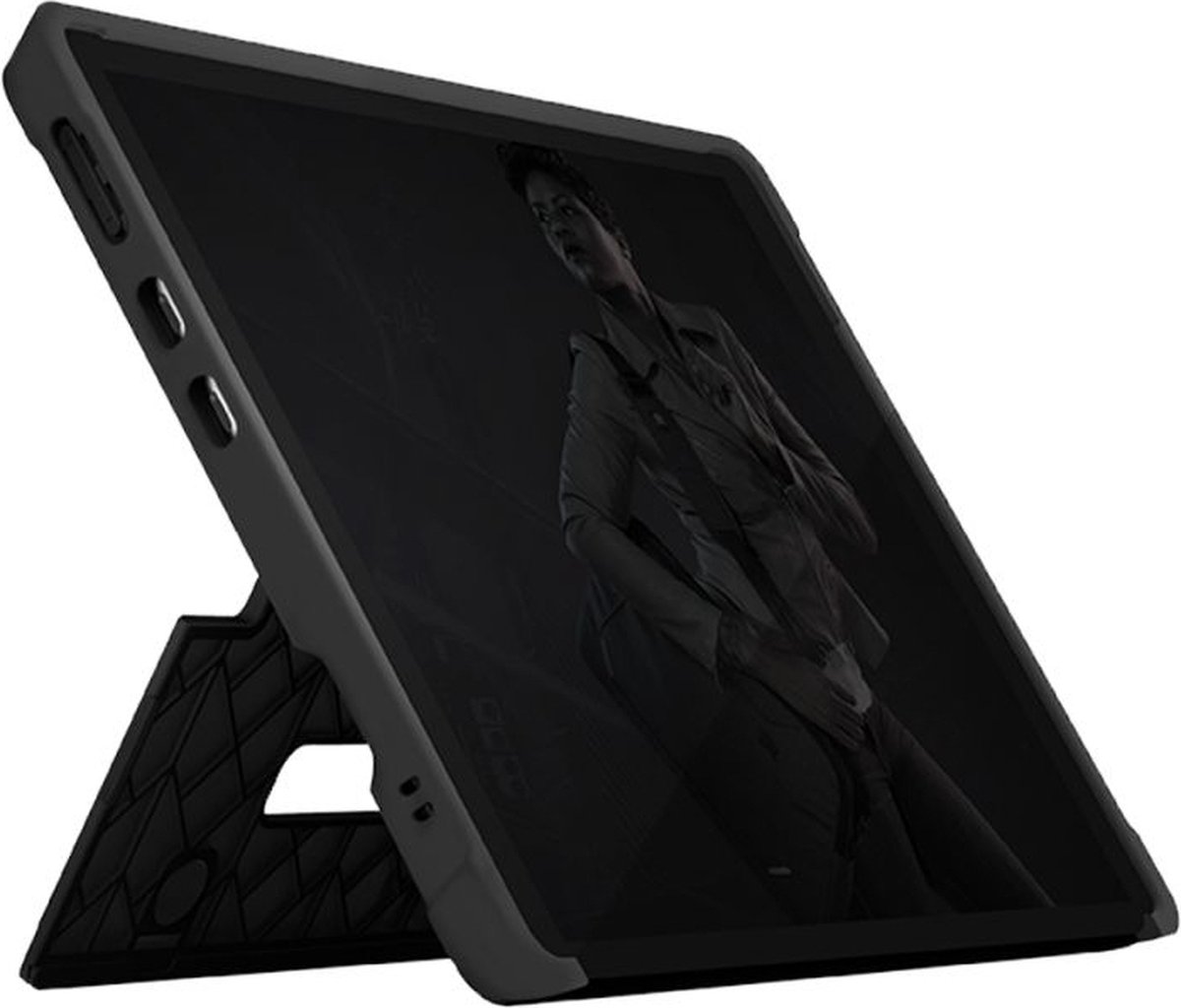 STM Dux Microsoft Surface Pro X Robuuste Back Cover Zwart