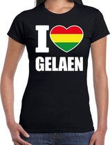 Carnaval I love Gelaen t-shirt zwart voor dames S