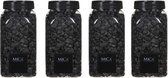 4x Decoratie/hobby stenen antraciet grijs 650 ml - Home Deco - Woonaccessoires - Decoratie materialen