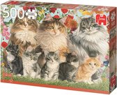 Jumbo Premium Collection Puzzel Francien's Kattenfamilie - Legpuzzel - 500 stukjes