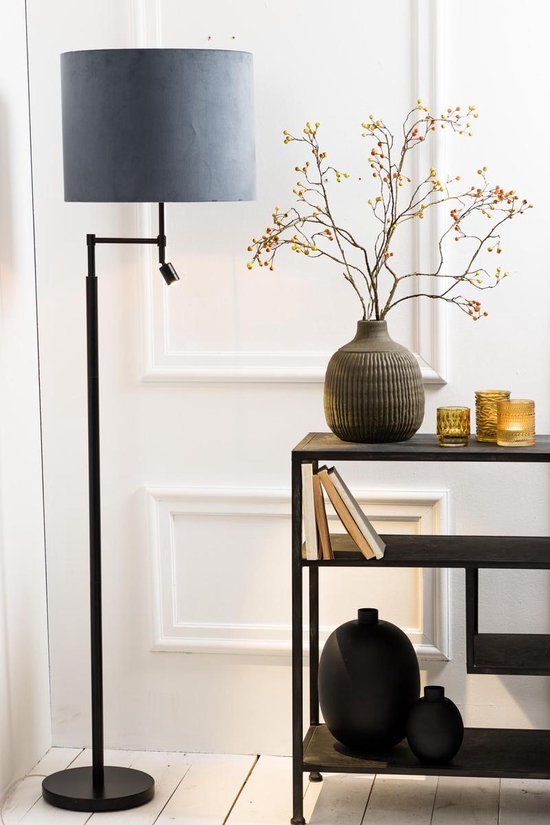 Eik waarom niet Van toepassing zijn Light & Living Vloerlamp Montana - Zwart - Ø25cm - Modern - Staande lamp  voor... | bol.com