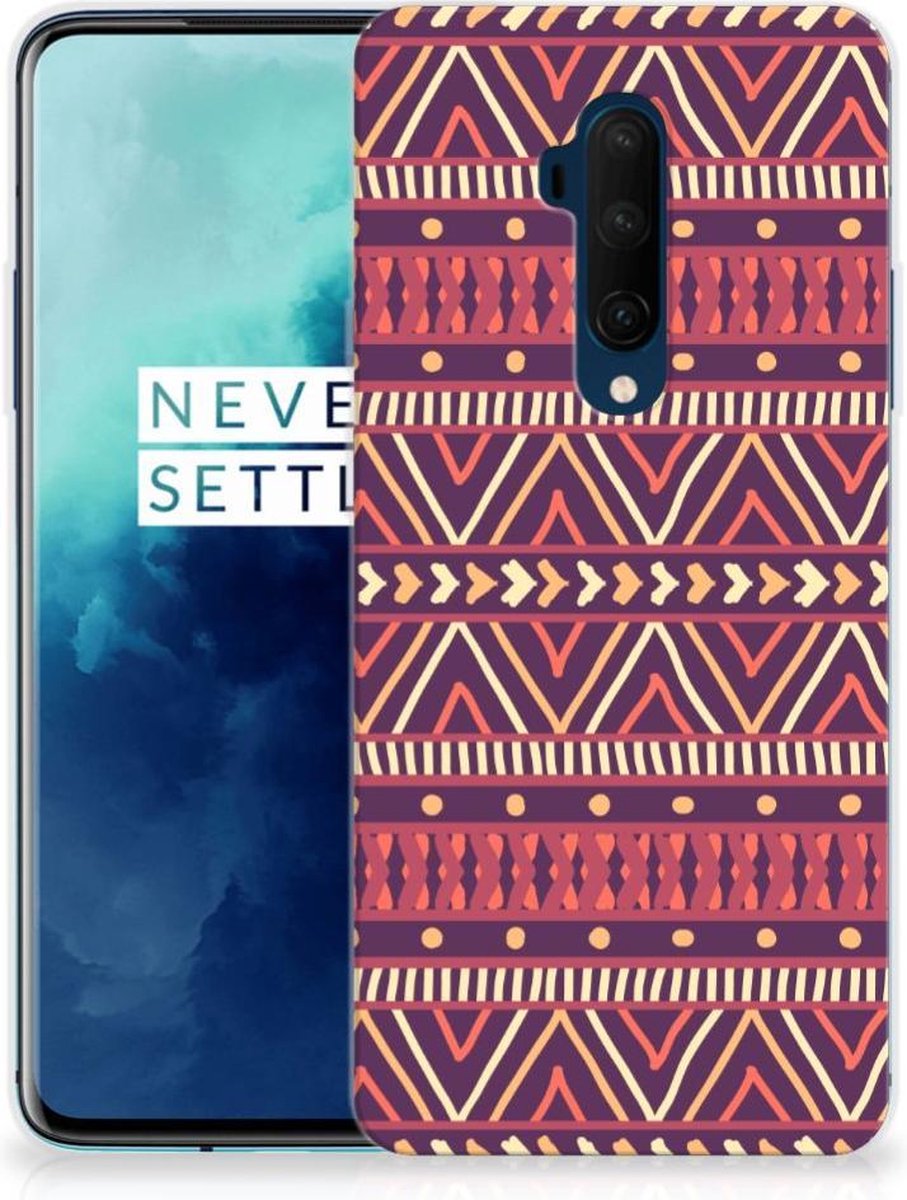 TPU Hoesje voor OnePlus 7T Pro TPU bumper Aztec Paars