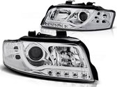 Koplampen dagrijlicht AUDI A4 10 00-10 04 TUBE LIGHTS CHROOM TRU DRL