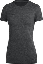 Jako T-Shirt Premium Basics Dames Antraciet Gemeleerd Maat 34