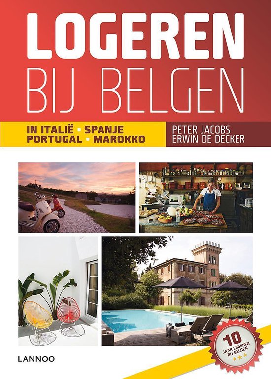 Cover van het boek 'Logeren bij Belgen in Italie, Spanje, Portugal en Marokko' van Erwin de Decker