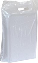 250x Plastic tassen 60x51+2x4cm wit