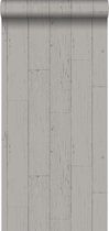 Origin behang verweerde houten planken taupe - 347538