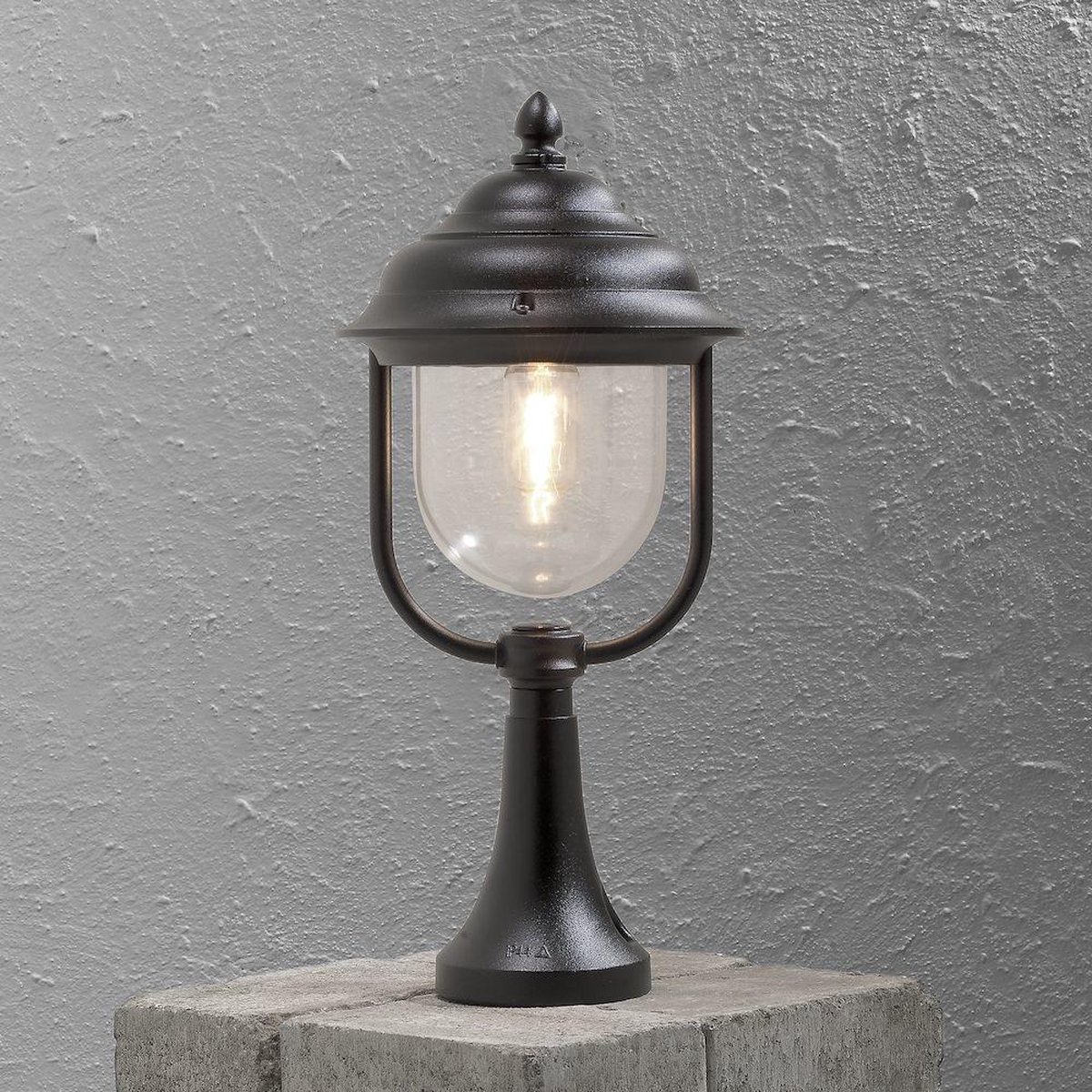 Konstsmide tuinsokkel Parma 54cm mat zwart