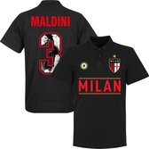 AC Milan Maldini Gallery Team Polo - Zwart  - M