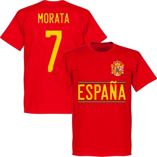 Spanje Morata Team T-Shirt 2020-2021 - Rood - 3XL