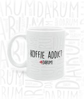 #DARUM! Mok - Koffie addict - Mok met grappige tekst - Quote