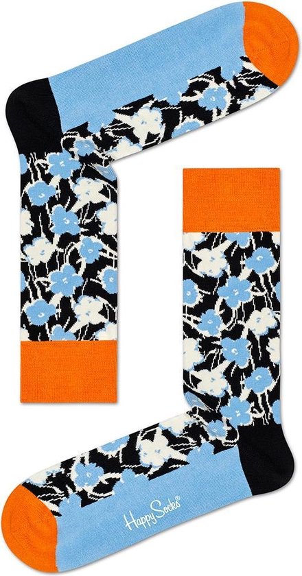 Happy Socks Sokken Andy Warhol Flower Socks Blauw Maat:41-46 | bol.com