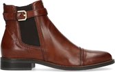 Manfield - Dames - Cognac chelsea boots met gespje - Maat 39