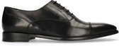 Manfield - Heren - Zwarte oxford veterschoenen - Maat 43