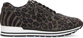 Manfield - Dames - Grijze sneakers met panterprint - Maat 36