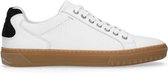 Manfield - Heren - Witte leren sneakers - Maat 41