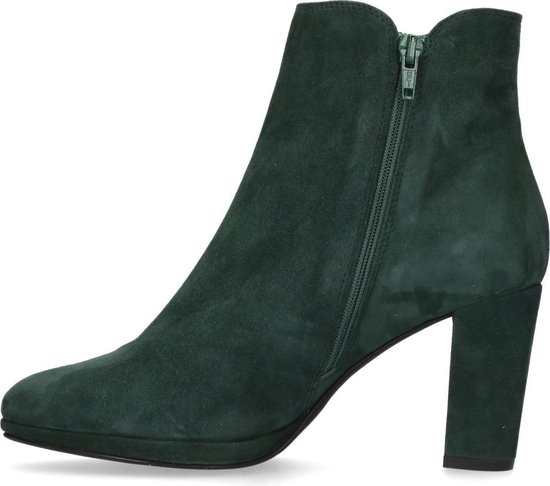 Manfield Dames Groene enkellaarsjes met hak Maat 39 Manfield Dames Groene enkellaarsjes met hak Maat 39