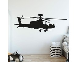Muursticker helicopter Apache leger vliegtuig