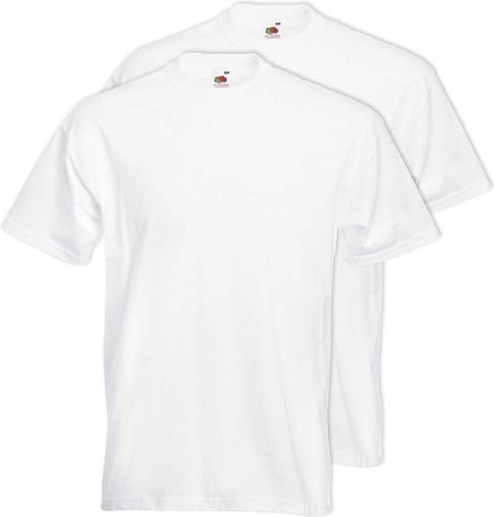endnu engang veteran Symposium 2x Grote maten basic witte t-shirt voor heren - 4XL- voordelige katoenen  shirts | bol.com
