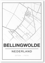 Poster/plattegrond BELLINGWOLDE - A4