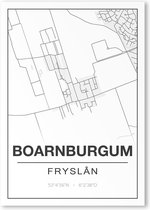 Poster/plattegrond BOARNBURGUM - 30x40cm