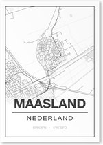 Poster/plattegrond MAASLAND - A4