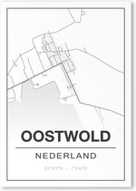 Poster/plattegrond OOSTWOLD - A4