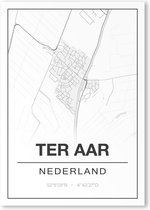 Poster/plattegrond TERAAR - 30x40cm