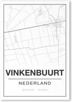 Poster/plattegrond VINKENBUURT - A4