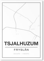 Poster/plattegrond TSJALHUZUM - A4