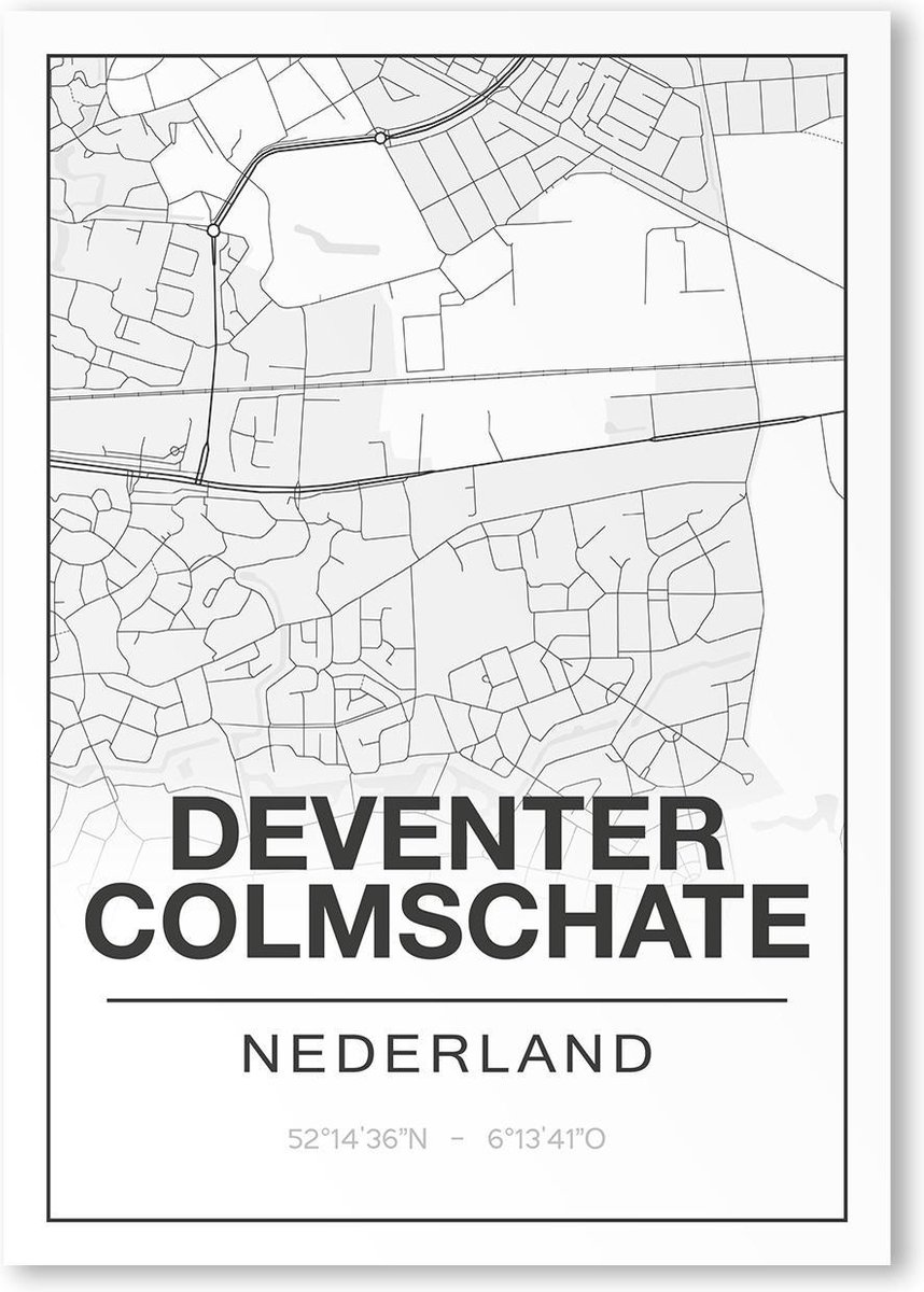 Poster/plattegrond DEVENTERCOLMSCHATE - A4