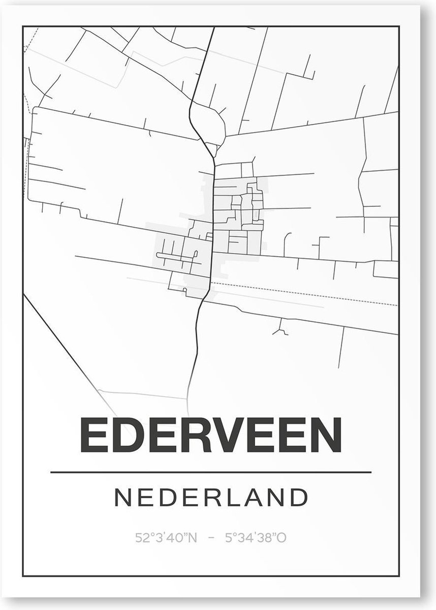 Poster/plattegrond EDERVEEN - A4