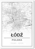 Poster/plattegrond LODZ - 30x40cm