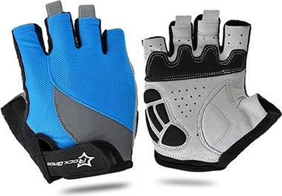 blue bike gloves