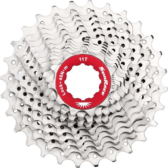 Cassette 11 speed Sunrace CSRS3 11-32T - metallic met zwarte spider — afbeelding 5