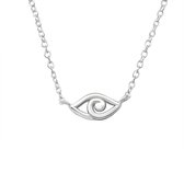 Jewelryz Oog Ketting | 925 sterling zilver | 45 cm