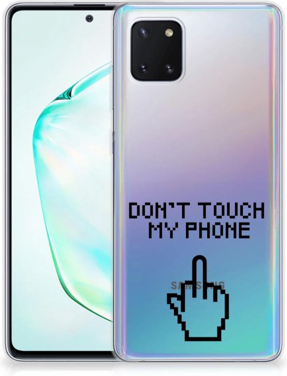 Samsung Galaxy Note 10 Lite Silicone-hoesje Finger Don't Touch My Phone