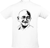 Merkloos Mahatma Gandhi - Geloof - India - Historie Unisex T-shirt S