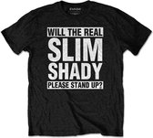 Eminem Heren Tshirt -S- The Real Slim Shady Zwart