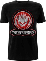 The Offspring Heren Tshirt -S- Distressed Skull Zwart