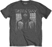 Green Day Heren Tshirt -2XL- Ski Mask Grijs