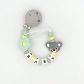Speenketting Speenkoord met clip - 3 kleuren - Groen, Blauw, Wit