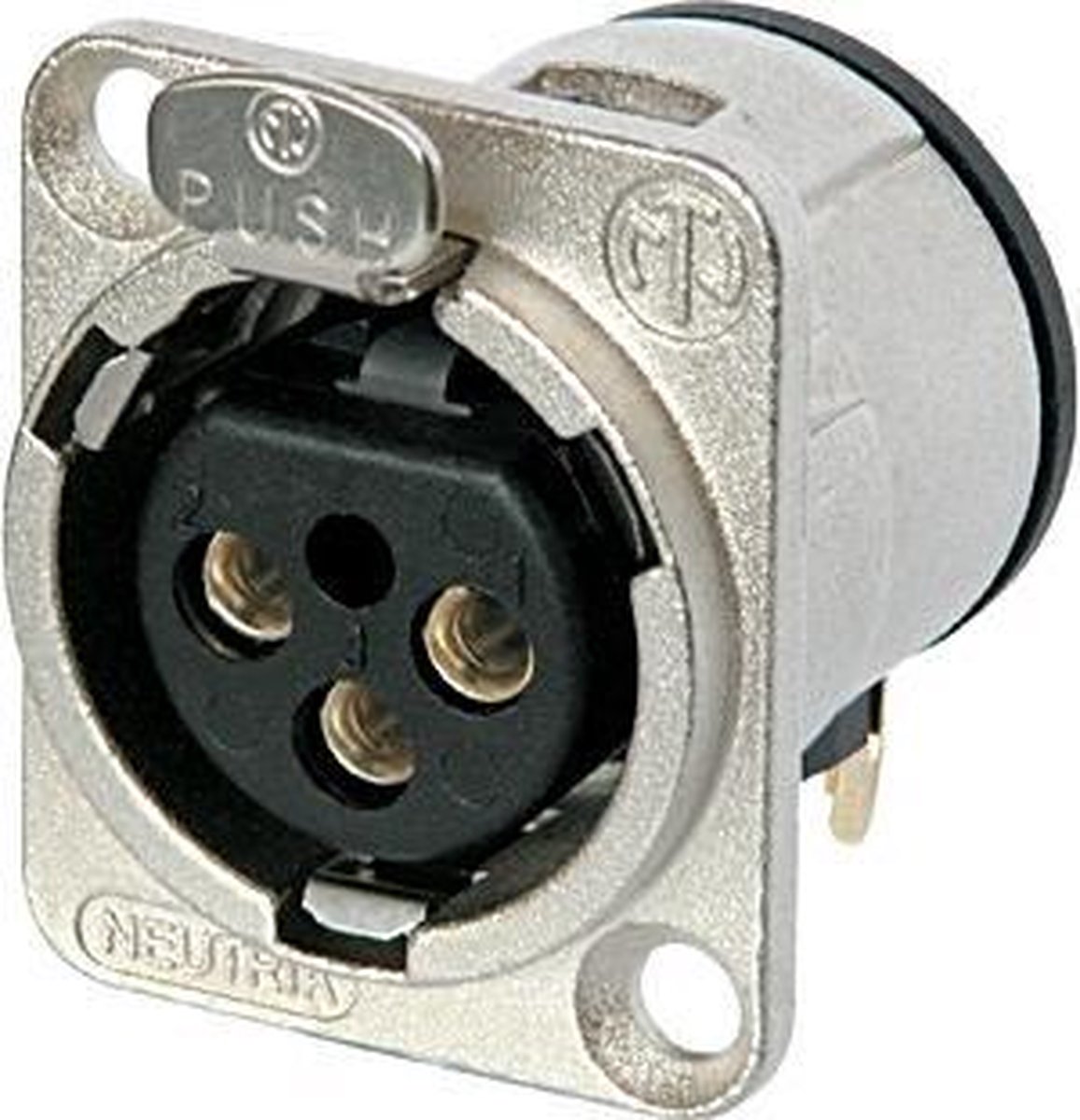 Neutrik NC3FD-H XLR-connector Flensbus, contacten haaks Aantal polen: 3 Zilver 1 stuk(s)