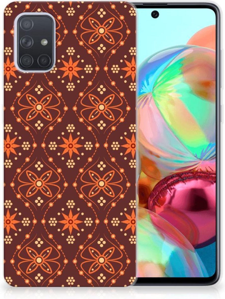 Samsung Galaxy A71 TPU bumper Batik Brown